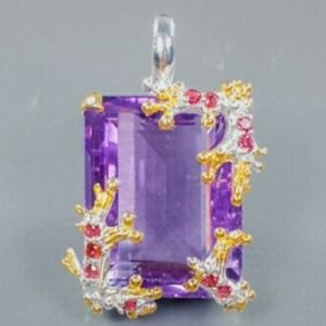 Genuine Amethyst OOAK DESIGNER PENDANT